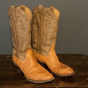 Tony Lama Two-Tone Western Cowboy Boots